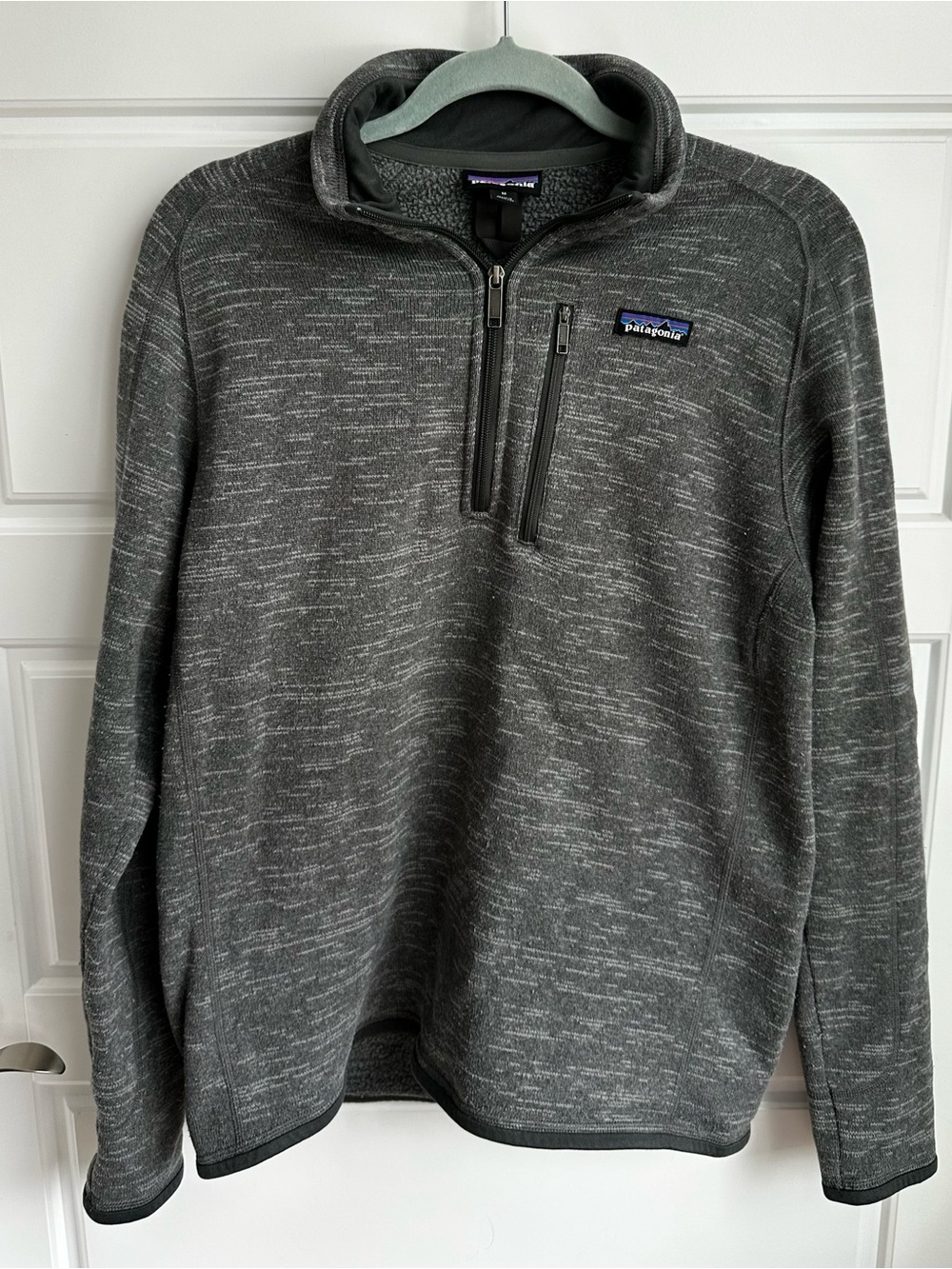 Patagonia Men’s Heather Charcoal Gray 1/4 Zip-Up Fleece Pullover Size Medium